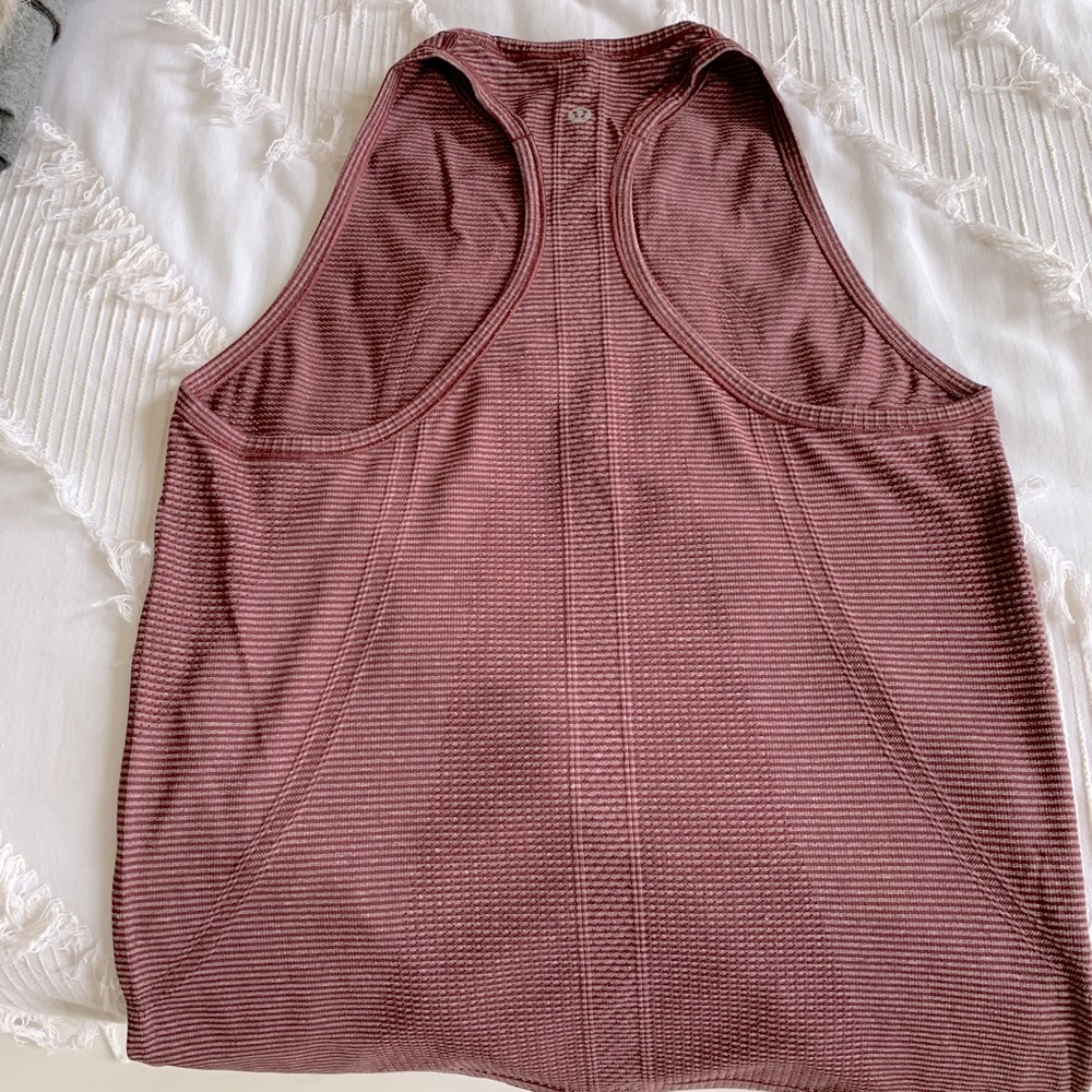 Lululemon maroon swiftly tech, high neck tank